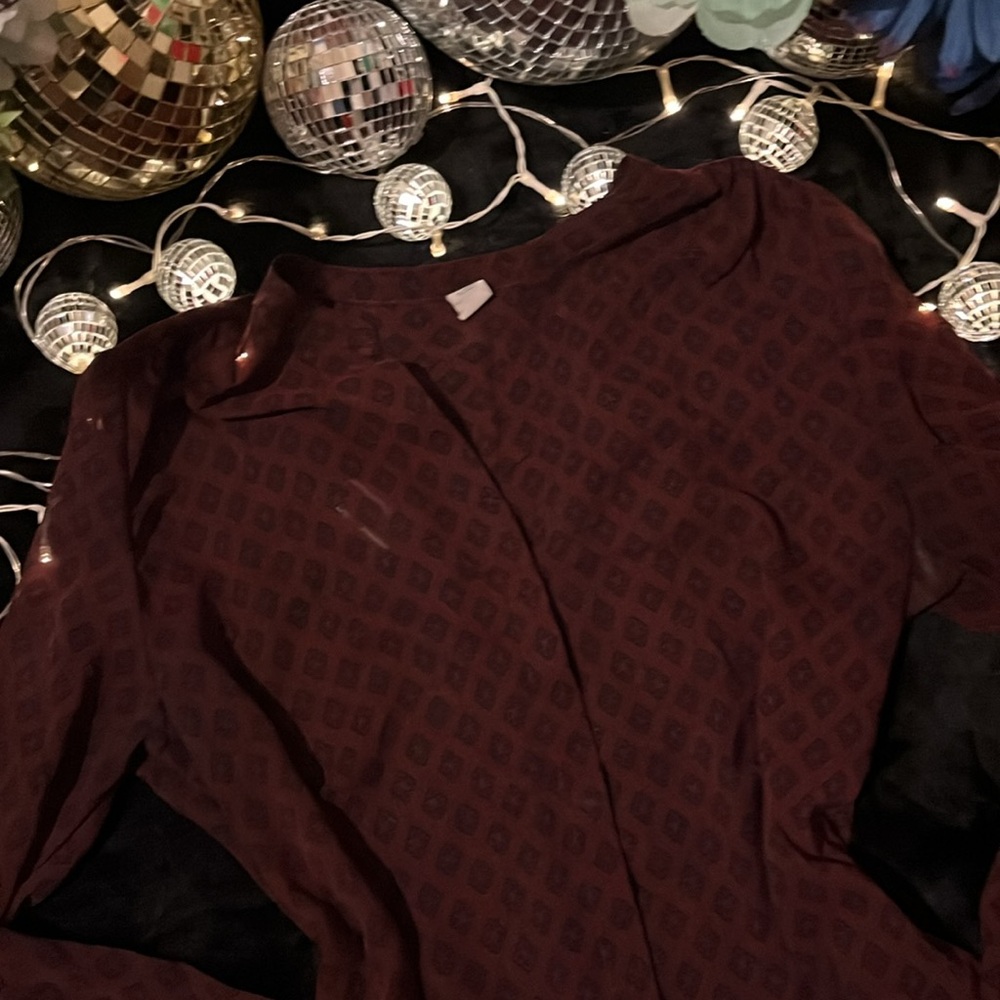 Sheer Button Down Top - Picture 3 of 6